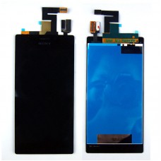 Дисплей Sony D2303/D2302/D2403 (M2/M2 Dual/M2 Aqua) в рамке в сборе с тачскрином Черный